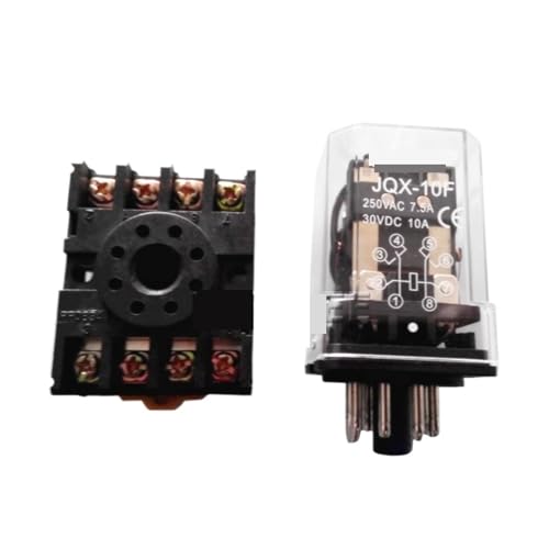 Relais intermédiaire JQX-10F 2Z avec bobine 8 broches et tension commutable