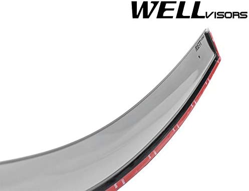 WellVisors Window Visors Wind Deflectors Compatible with Honda 2013-2017 Accord Coupe 2D with Chrome Trim Rain Guards 3-847HD031
