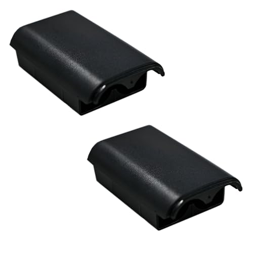 Image of 2 Pcs Battery Pack Cover for Xbox 360 Wireless Controller, Replacement Battery Pack Cover Shell Case for Xbox 360 Wireless Controller(Black)