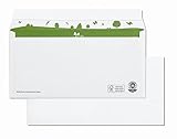 Ideal para sus negocios post beeco 01720161 Sobres DIN con reciclado verde interior de impresión, autoadhesivo, 500 unidades, largo 110 x 220 mm, 80 g, Blanco