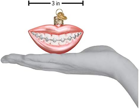 Old World Christmas Braces Glass Blown Ornament for Christmas Tree, Handcrafted Holiday Decoration, Dentist Collection - Image 3