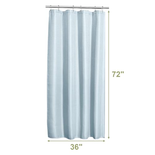 AmazerBath Small Shower Curtain Waffle, Stall Shower Curtain, Fog Blue Shower Curtain Fabric, Hotel Quality Bathroom Shower Curtains, Heavy Duty, 36 x 72 Inches by AmazerBath - Used condition - Image 8