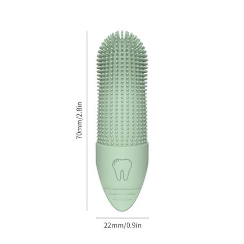 JBD Conjunto de cuidados dentários para animais de estimação – Conjunto de escova de dentes de silic