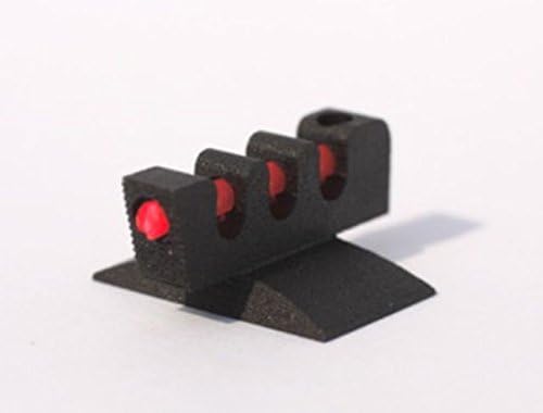 Fiber Optic Front Sight 0.100in Wide Blade Contoured Base, 0.190in Tall, Black, 870-519