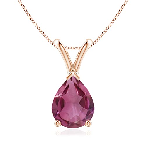 Angara Natural Pink Tourmaline Solitaire...