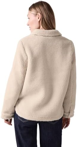 Veste Femme En Peluche Cecil - Détails Velours Côtelé, Col Chemise, Style Overshirt