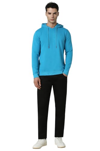 Image of Van Heusen Men's Hooded Neckline Full Sleeve Premium Cotton Blend Sweatshirt for Men | Effortless Styling | Comfort Wear