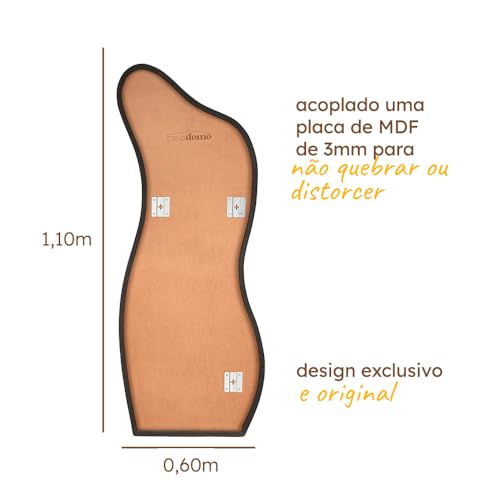Espelho Grande Moderno Pinterest Orgânico Corpo Inteiro de Chão com Moldura em Couro Industrial 60x1