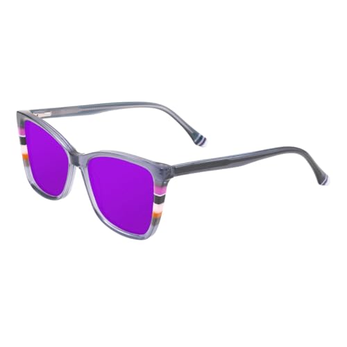 Lunettes de soleil œil de chat polarisées pour femme en acétate rétro transparent