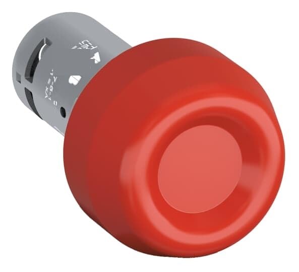 Bouton poussoir instantané Lot de 10 boutons-poussoirs compacts et robustes à momentanéité - Rouge robuste, CP6-10R-11 10121651 1SFA619105R1071, non lumineux 1NO+1NC