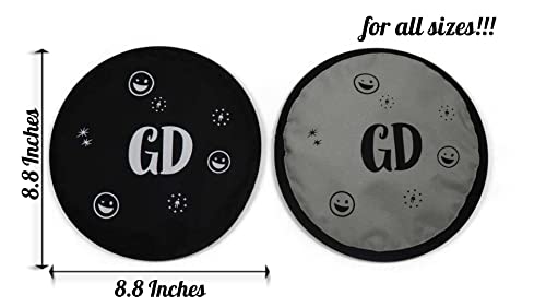 Frisbee Dog Toy - Soft For Dogs Training Disc Floppy Flying Cloth Style- Best Chewable Durable Floating Family Toys Pool Flying, Black, Grey #TOP4