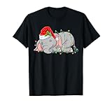 Photo Gallery sleeping elephant santa hat xmas - elephant lover christmas maglietta Photo Gallery sleeping elephant santa hat xmas - elephant lover christmas maglietta