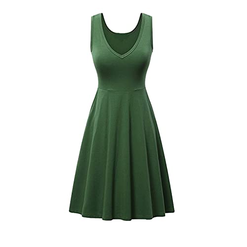 Robe Chemise Femme - Robe décontractée pour Femmes imprimé Fleuri extérieur Maison sans Manches Slim t-Shirt Robe t-Shirt Robe balançoire Plaine froncé col en V Mini Robe Robe Noir avec Sequins