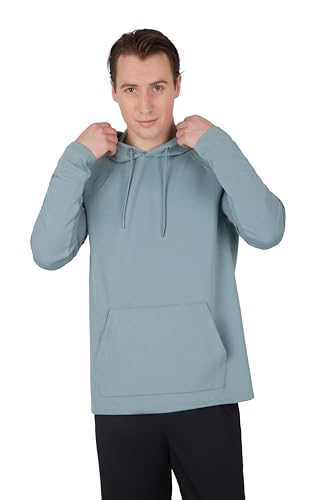 90 Degree By Reflex Mens Super Soft Waffle Hoodie with Kangaroo Pocket2