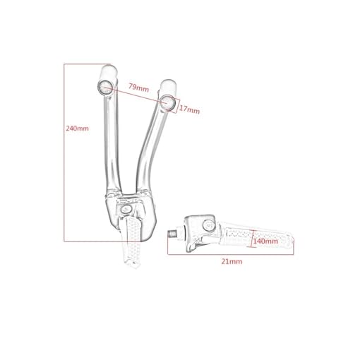 Kit repose-pieds passager Rebel CMX 500 support finition noire - 4