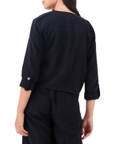 NIC+ZOE Women's Rumba Linen Moto Jacket2