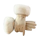 guantes beige boda Control sin quitar guantes: Integran tecnología de punta de los dedos conductiva para operar pantallas táctiles sin esfuerzo durante aventuras al aire libre, mejorando comodidad y eficiencia en entornos fríos con funcionalidad avanzada.