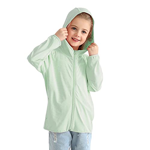 Toddler Sun Protective Hoodie Jacket UV 𝐏rotection Sunscreen Clothing Summer Lightweight Breathable Outwear Coat2