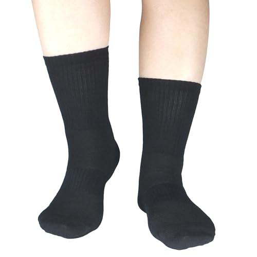 Image of Womens Anti Odor Seamless Breathable Moisture Wicking Cotton Ankle /Crew Running Hiking Dress Socks,Size 6-10