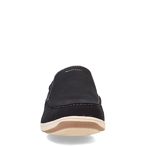 Florsheim Men's Lakeside Canvas Moc Toe Slip On Loafer, Black, 7.5 Wide3