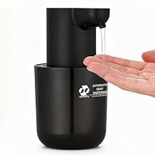 Automatic Soap Dispenser Touchless, 4-Level Adjustable Liquid Soap Dispenser, 13.5oz/400ml USB Rechargeable, IPX5 Waterproof, Countertop or Wall Mount, for Kitchen Bathroom, Black