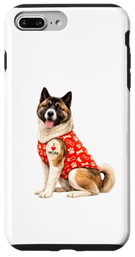 American Akita Dog Mom | I Love Mom ���킢���q�� �X�}�z�P�[�X iPhone 7 Plus/8 Plus �p