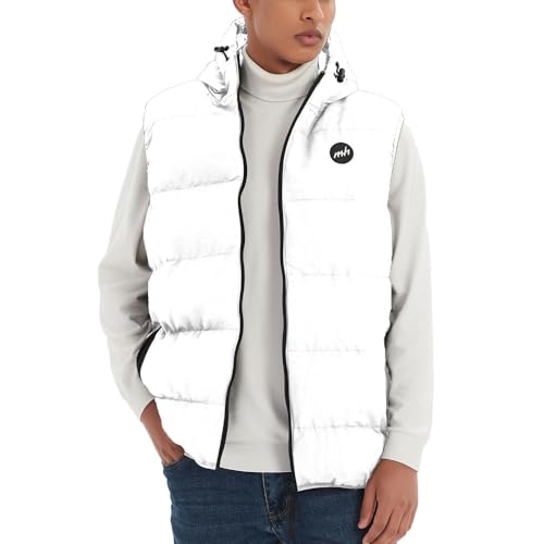 Image of MADHERO Men's Puffer Vest with Hood Water-Resistant Puffy Vests Outerwear Sleeveless Jacket