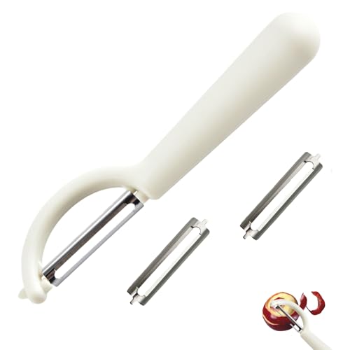 P-Peeler Tupper Set, Left-Handed Peeler with 2 Replacement Blades, Potato Peeler for Asparagus Peeler Vegetables, Vegetable Peeler for Tupperware Replacement Blade, Paring Knife Replacement Parts