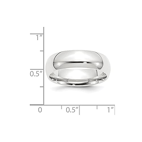 Diamond2Deal Platinum 8mm Half-Round Comfort Fit Lightweight Wedding Band Ring2
