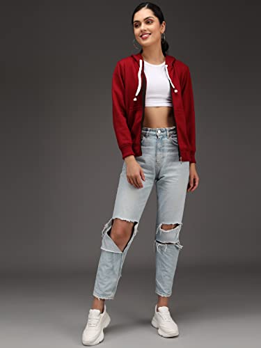 Image of eKools� Women's Fleece Winters Hoodie Sweatshirt Zipper with Pockets (Flee1 Series)