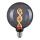 Suprema Dekorative LED-Globe-Glühbirne mit beleuchtetem DNA-Lichteffekt, Rauch-Finish, E27, 60 lm, 220–240 V, warmes Licht 1800 K, 3,5 W, 125 x 164 mm, nicht dimmbar