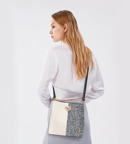 Image of KALIDI Crossbody Purses for Women Vegan Leather Bucket Bag Fashion Ladies Crossbody Handbag Shoulder Purse with Multi Pockets