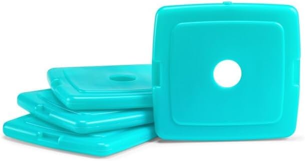 Image of Cool Coolers by Fit + Fresh, Reusable & Long-Lasting Slim Ice Packs, Cold Packs for Lunch Boxes, Ice Packs for Lunch Bags, Green 12 Pack