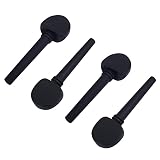 4pcs Cello Tuning Peg Set 4/4 Size Violin Wooden Replacement Imitative Ebony Wood