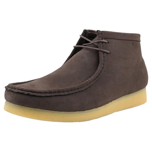 Image of Amali Casual Chukka Boots for Men, High-Top, Lace Up Suede Men's Shoes, Desert Boots with Crepe Rubber Sole