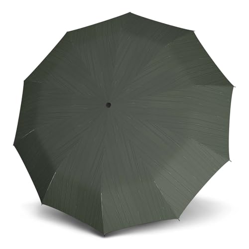 Paraguas Knirps A.771 Long Automatic Fountain Oliv verde oscuro para días lluviosos