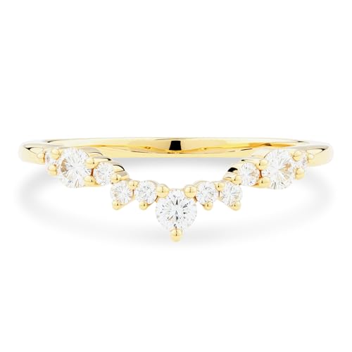 925 Sterling Silver Rings for Women, Moissanite Wedding Band Engagement Rings for Women Eternity Stackable Ring Promise Ring for Her Size 3-10