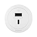 Round Power Strip by Wiremold, Power Strip with USB, Under Desk Power Strip, Mountable Power Strip, Furniture Power Outlet, Type A/C USB, White, 6 Feet
