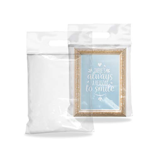 APQ Pack of 100 Die Cut Zipper Bags 13 x 15 Clear Polyethylene Handle Bags 13x15 Reusable Storage Bags 3 Mil Zipper Poly Plastic Bags for Travel Storage and Goods, Wholesale Price