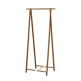 弘益 木製コートハンガー ブラウン WH-F55(BR) 約155×77.5×45.5cm