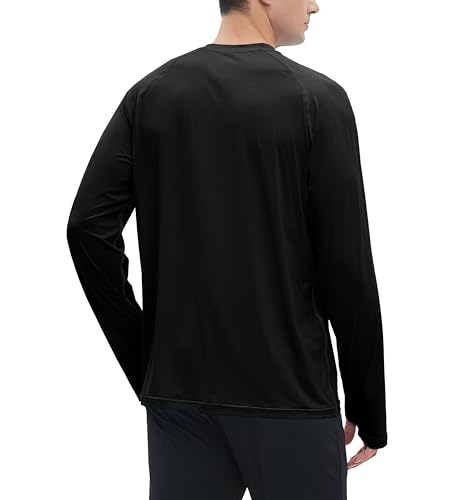 Riverruns UPF 50+ Men's Long Sleeve Cooling Quick Dry Shirt Sun Breathable Thumbhole Shirts Rash Guard for Fishing Swim #10152