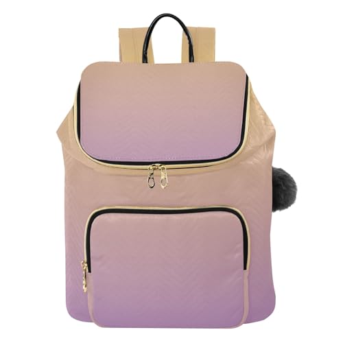 Sac à dos de voyage pour femme dégradé améthyste jaune grand volume
