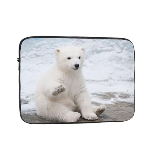 Housse pour ordinateur portable 13 pouces motif bébé ours polaire