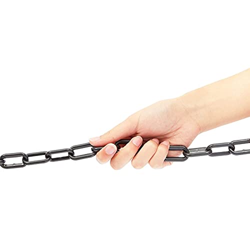 Black Plastic Barrier Chain, Weatherproof Safety Link (100 Feet) #TOP3