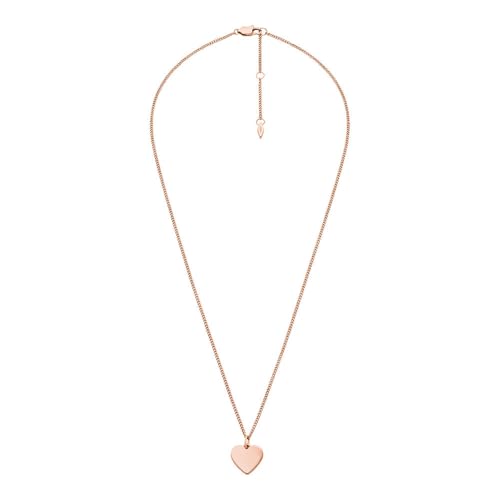 FOSSIL Halskette Für Frauen Vintage Iconic, Gesamtlänge:18''+2''Verlängerungskette Rose Gold Edelstahl Halskette, JF03021791