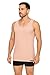 ALBERT KREUZ Invisible Tank top Sleeveless A-Shirt 100% Organic Cotton Rib Beige, Size M
