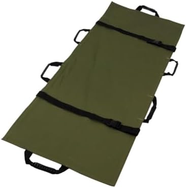 Portable Stretcher-Mcal Stretcher with STO Bag, Folding Transfer Gurney, Thickened Nylon Fabric, Safe Str, Portable Design for Patient Transport,（Green）