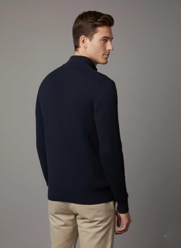 Image of Men's Full Sleeve Winter Wool Half Zipper Pullover Sweater