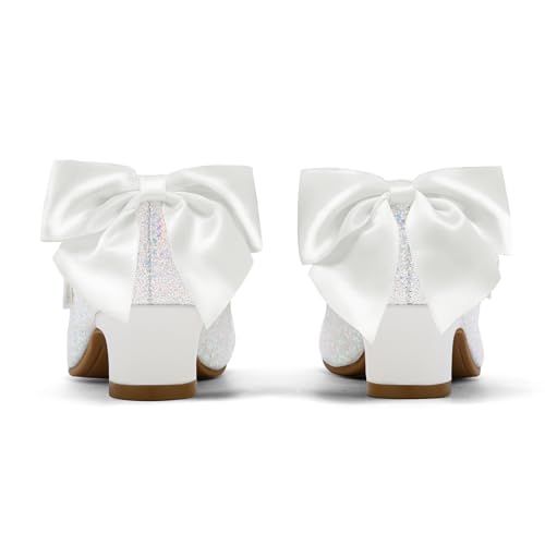 Image of K KomForme Girls Dress Shoes Toddler Glitter Mary Jane Heels