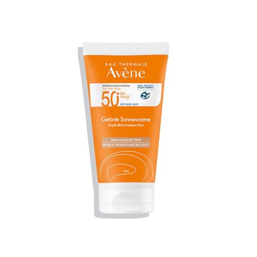 AVÈNE Sonnenschutz - Getönte Sonnencreme LSF 50+ - Sehr hoher UVB-/UVA-Schutz - Ausgleichend und pflegend - Patentierter TriAsorB™ - Wasserfest - Für trockene und empfindliche Haut - 50 ml